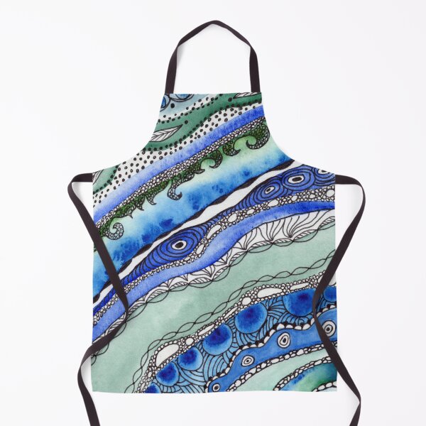 Item preview, Lines Rocks Waves Blue And Gray Watercolor III designed and sold by Irina Sztukowski.