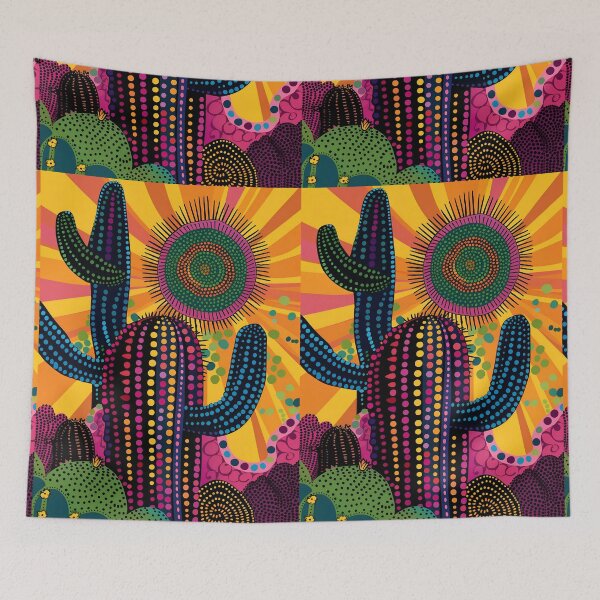 Item preview, Colorful Polka Dot Cactus  designed and sold by xiao xuans.