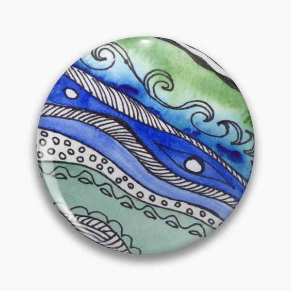 Item preview, Lines Rocks Waves Blue And Gray Watercolor IV designed and sold by Irina Sztukowski.