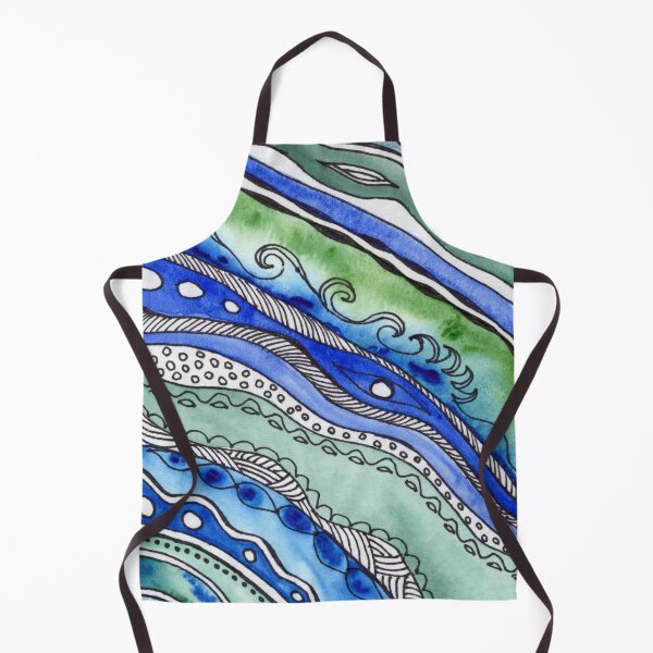 Item preview, Lines Rocks Waves Blue And Gray Watercolor IV designed and sold by Irina Sztukowski.