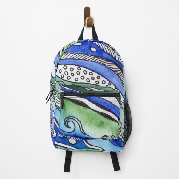 Item preview, Lines Rocks Waves Blue And Gray Watercolor IV designed and sold by Irina Sztukowski.