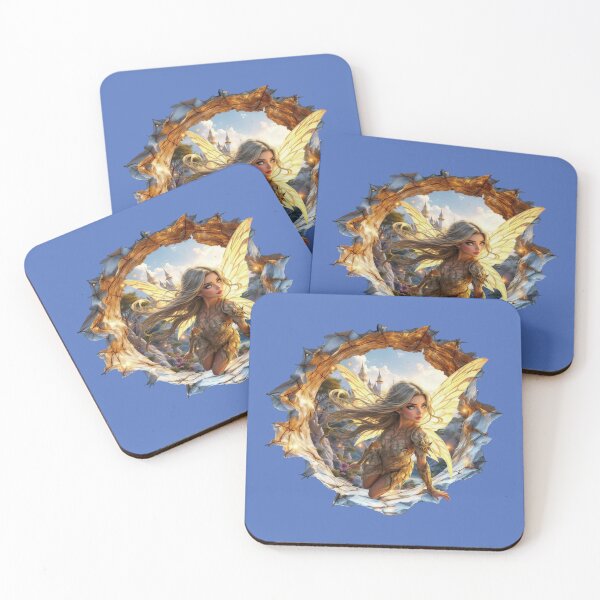 Item preview, Enchanting Fantasy Fairy with Golden Wings 3D Art Print designed and sold by TheGaliyaStudio.