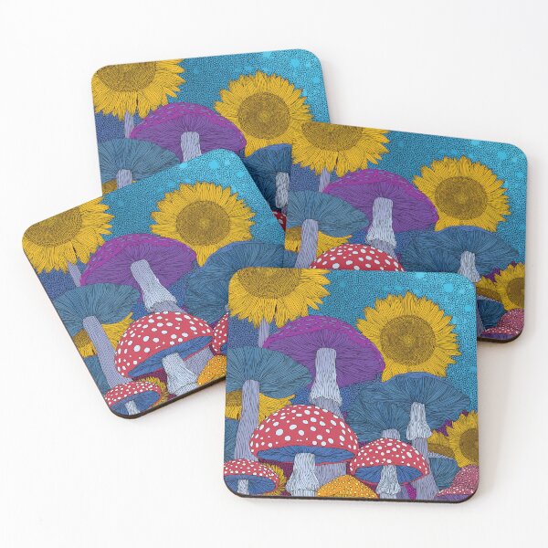 Item preview, Colorful Polka Dot Mushroom Forest designed and sold by xiao xuans.