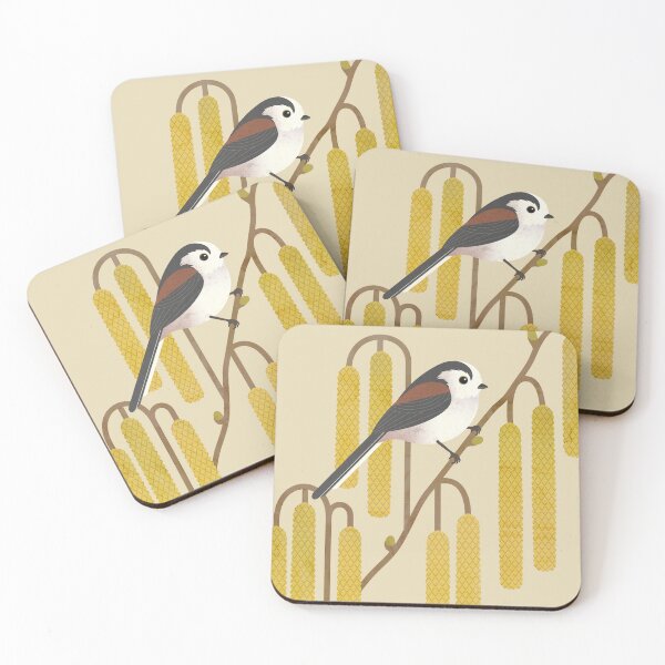 Item preview, Long-Tailed Tit Bird on Hazel Catkins  designed and sold by littleclyde.