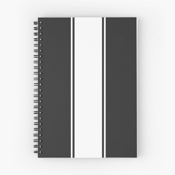 Item preview, Single Racing Stripe (wide) With 2 Pinstripes - White on Dark Gray designed and sold by Racing Stripes Only.