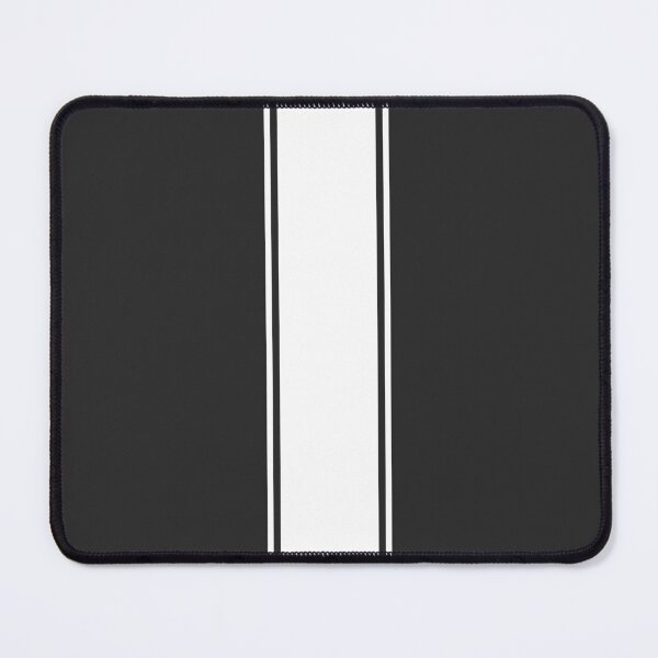 Item preview, Single Racing Stripe (wide) With 2 Pinstripes - White on Dark Gray designed and sold by Racing Stripes Only.