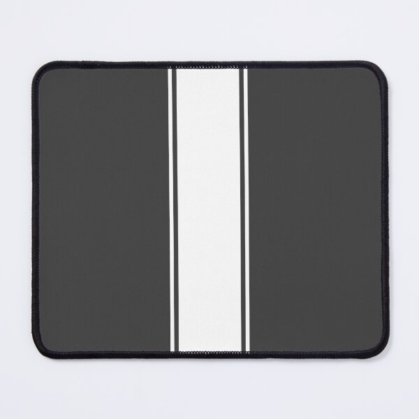 Item preview, Single Racing Stripe (wide) With 2 Pinstripes - White on Dark Gray designed and sold by Racing Stripes Only.