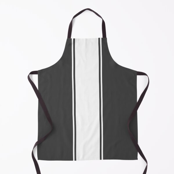 Item preview, Single Racing Stripe (wide) With 2 Pinstripes - White on Dark Gray designed and sold by Racing Stripes Only.