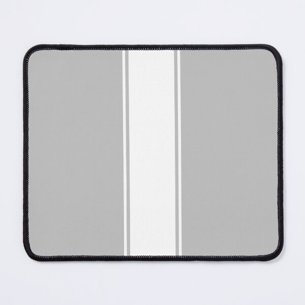 Item preview, Single Racing Stripe (wide) With 2 Pinstripes - White on Light Gray designed and sold by Racing Stripes Only.