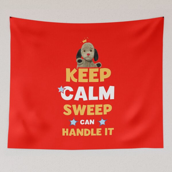 Item preview, Sooty Keep Calm White Yellow Text Sweep Can Handle It designed and sold by All-And-Every.