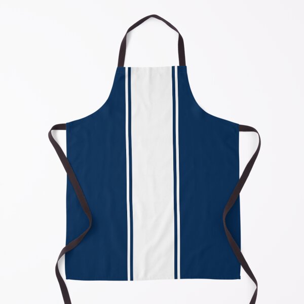 Item preview, Single Racing Stripe (wide) With 2 Pinstripes - White on Coker Blue designed and sold by Racing Stripes Only.