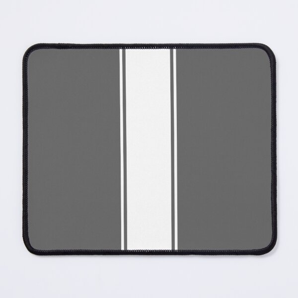 Item preview, Single Racing Stripe (wide) With 2 Pinstripes - White on Gray designed and sold by Racing Stripes Only.
