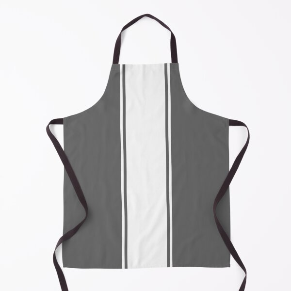 Item preview, Single Racing Stripe (wide) With 2 Pinstripes - White on Gray designed and sold by Racing Stripes Only.