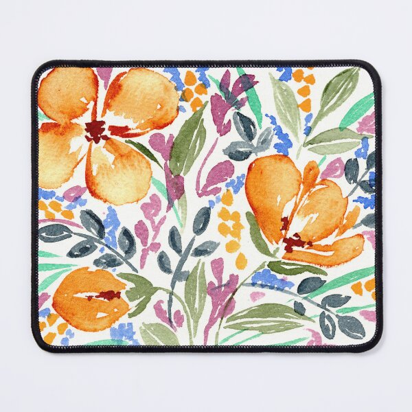 Item preview, Watercolor Flowers Gold Blue And Dusty Pink III designed and sold by Irina Sztukowski.