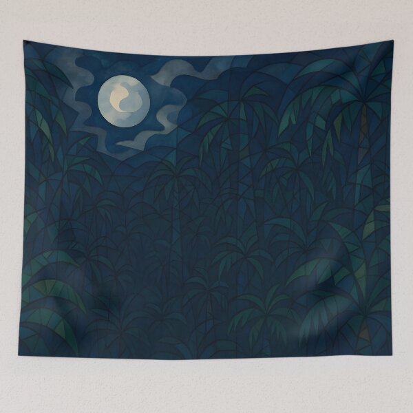 Item preview, Moonlit Rainforest Tapestry designed and sold by wheppa.