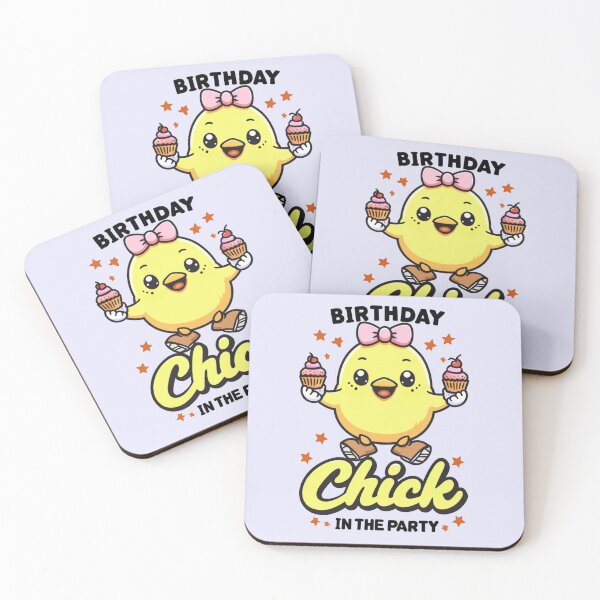 Item preview, Cute Chick & Cupcakes Fun Birthday Design designed and sold by AmabelleAtelier.
