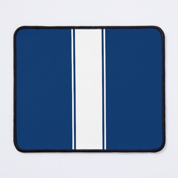 Item preview, Single Racing Stripe (wide) With 2 Pinstripes - White on Guardsman Blue designed and sold by Racing Stripes Only.