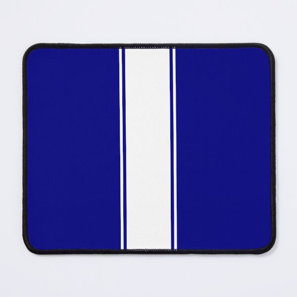 Item preview, Single Racing Stripe (wide) With 2 Pinstripes - White on Navy Blue designed and sold by Racing Stripes Only.