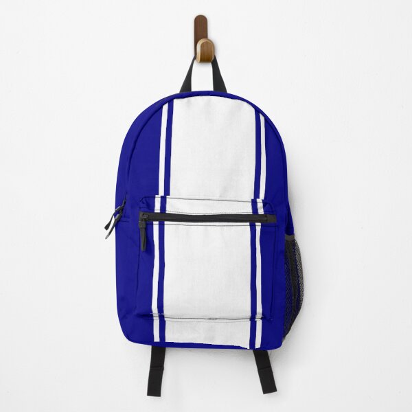 Item preview, Single Racing Stripe (wide) With 2 Pinstripes - White on Navy Blue designed and sold by Racing Stripes Only.