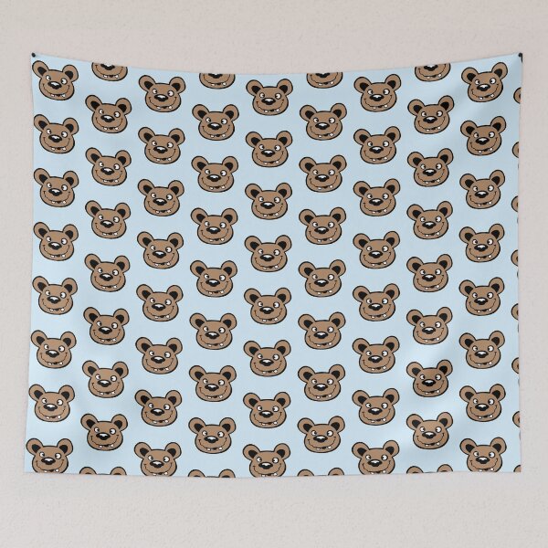 Item preview, Crazy Bear Weird Squint Grimace Happy Smile Cartoon designed and sold by shirt-o-mat.