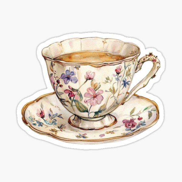 Item preview, Aesthetic Flowery Tea Set designed and sold by lawtrott.
