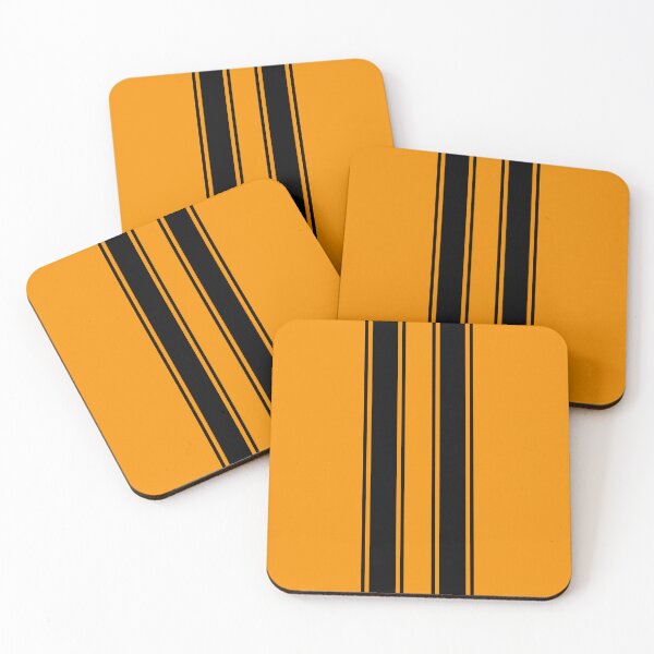 Item preview, Dual Racing Stripes 2 Pinstripes Each (Black On Orange) designed and sold by Racing Stripes Only.