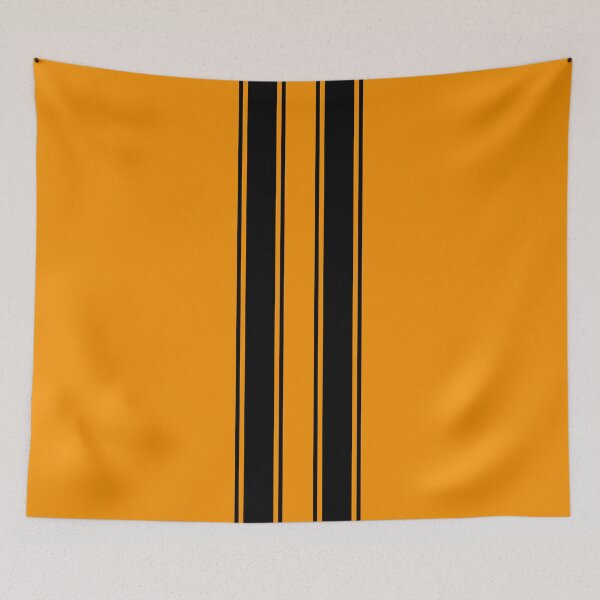 Item preview, Dual Racing Stripes 2 Pinstripes Each (Black On Orange) designed and sold by Racing Stripes Only.