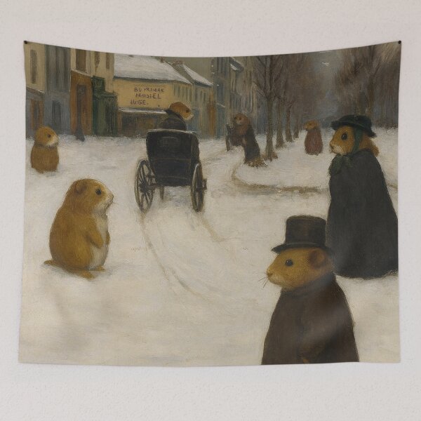 Item preview, The Boulevard de Clichy under Snow (After Goeneutte) designed and sold by gandolfwizard.