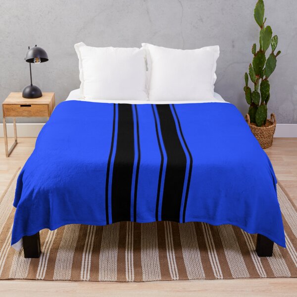 Item preview, Dual Racing Stripes 2 Pinstripes Each (Black On Blue) designed and sold by Racing Stripes Only.