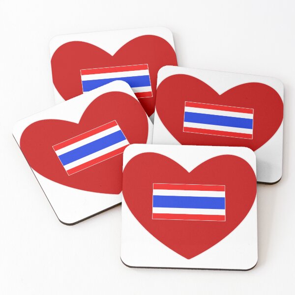 Item preview, Thai Flag Heart designed and sold by Creet-Design.