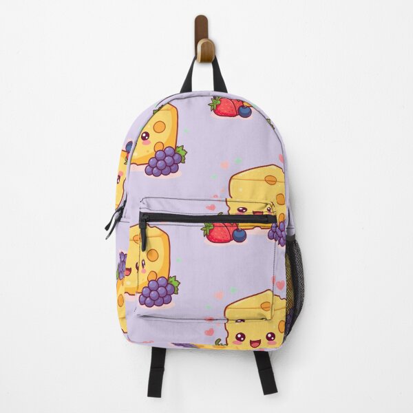 Aperçu de l'œuvre Dessin animé kawaii mignon avec du fromage et des baies – Pastel Food Art créée et vendue par Tidarat-27.