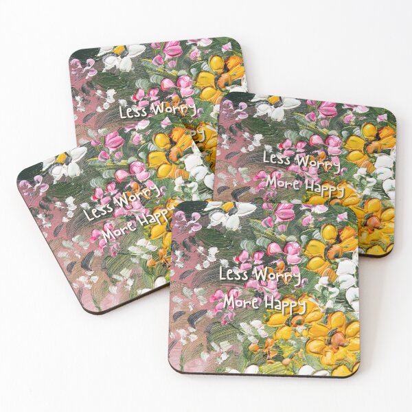 Item preview, Less Worry, More Happy designed and sold by Japonica Style.