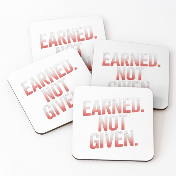 Item preview, Earned Not Given – Red Grunge Fitness Motivation Design designed and sold by ArtByYunus.