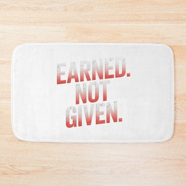 Item preview, Earned Not Given – Red Grunge Fitness Motivation Design designed and sold by ArtByYunus.
