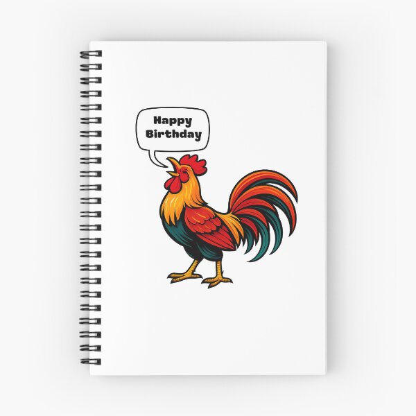 Item preview, Rooster Crowing Happy Birthday designed and sold by Tractor Dog.