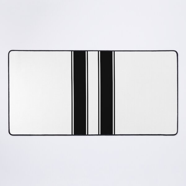 Item preview, Dual Racing Stripes With Pinstripes (Black - White) designed and sold by Racing Stripes Only.