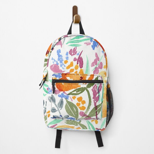 Item preview, Watercolor Floral Garden Golden Blue And Dusty Pink designed and sold by Irina Sztukowski.