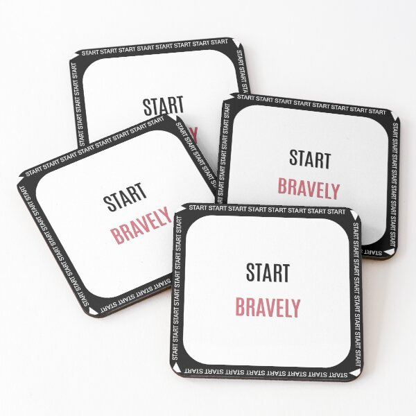 Item preview, Start Bravely – Minimalist Motivational Quote for New Beginnings designed and sold by CasaMartina.