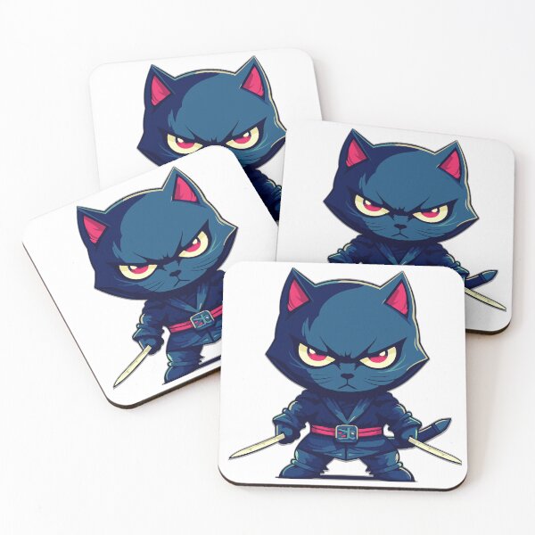 Item preview, Fierce Ninja Cat Warrior Action Double Blade Sword designed and sold by InkImpactCll.
