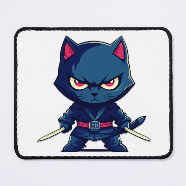 Item preview, Fierce Ninja Cat Warrior Action Double Blade Sword designed and sold by InkImpactCll.