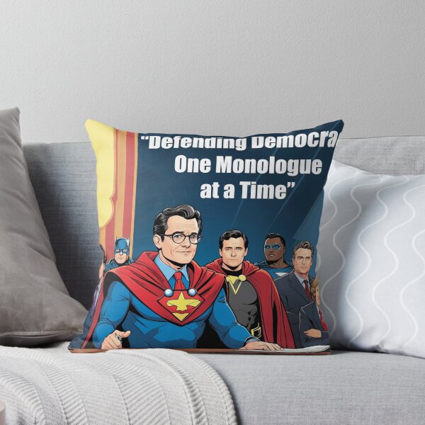 Item preview, Late Night Justice League Comic Art – Pop Art Superhero Talk Show Parody designed and sold by Prithbyshop.