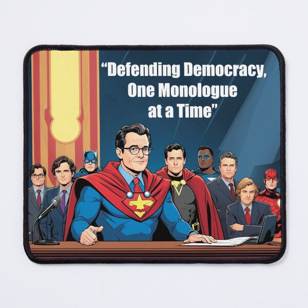 Item preview, Late Night Justice League Comic Art – Pop Art Superhero Talk Show Parody designed and sold by Prithbyshop.