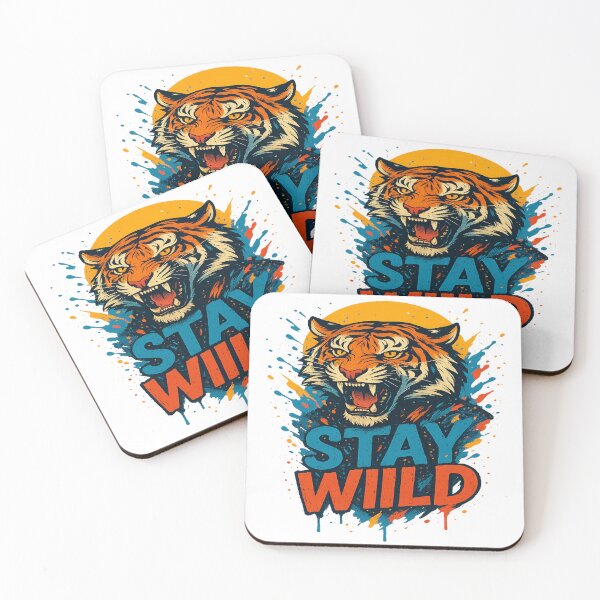 Item preview, Stay Wild – Fierce Tiger Street Art T-Shirt Design designed and sold by PastimeMastery.