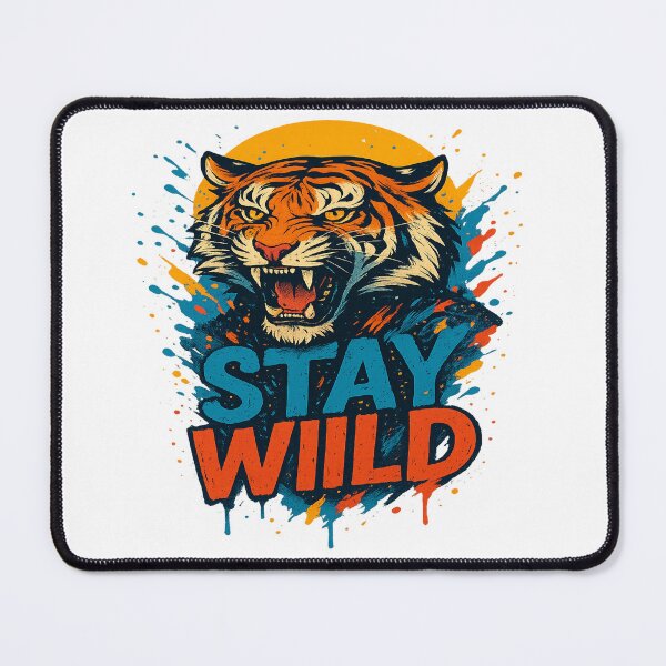 Item preview, Stay Wild – Fierce Tiger Street Art T-Shirt Design designed and sold by PastimeMastery.