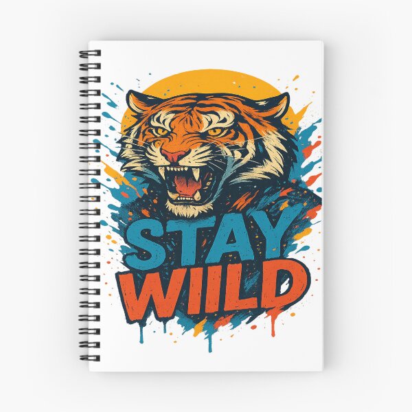 Item preview, Stay Wild – Fierce Tiger Street Art T-Shirt Design designed and sold by PastimeMastery.