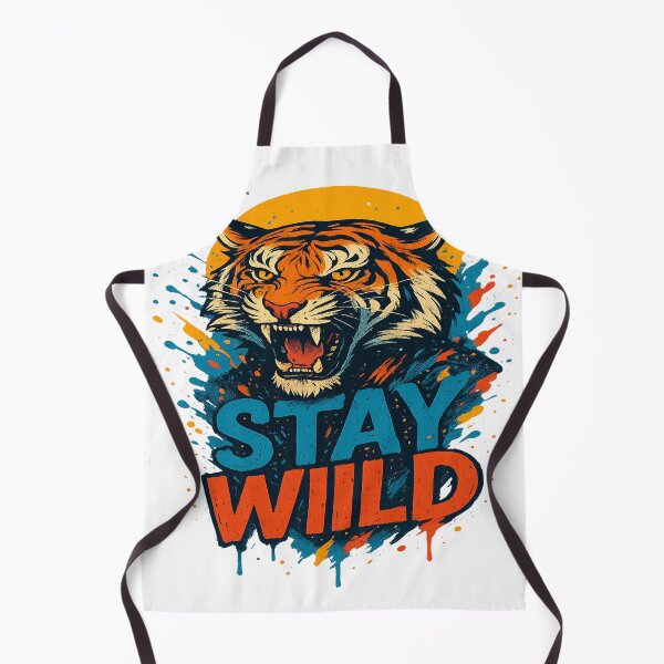 Item preview, Stay Wild – Fierce Tiger Street Art T-Shirt Design designed and sold by PastimeMastery.