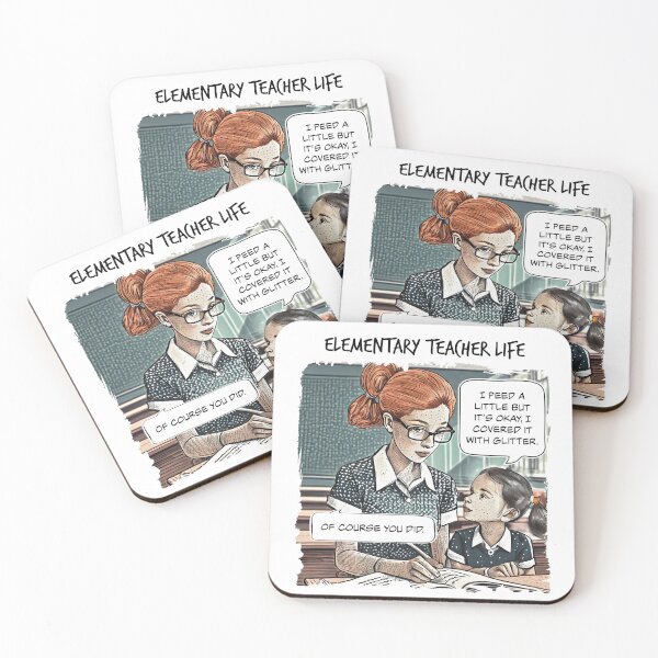 Item preview, Elementary Teacher Life Comic Conversation designed and sold by FoxWink Inc.