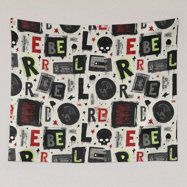 Item preview, Punk Rock Pattern - DIY Zines Collage designed and sold by SoccaTamam.