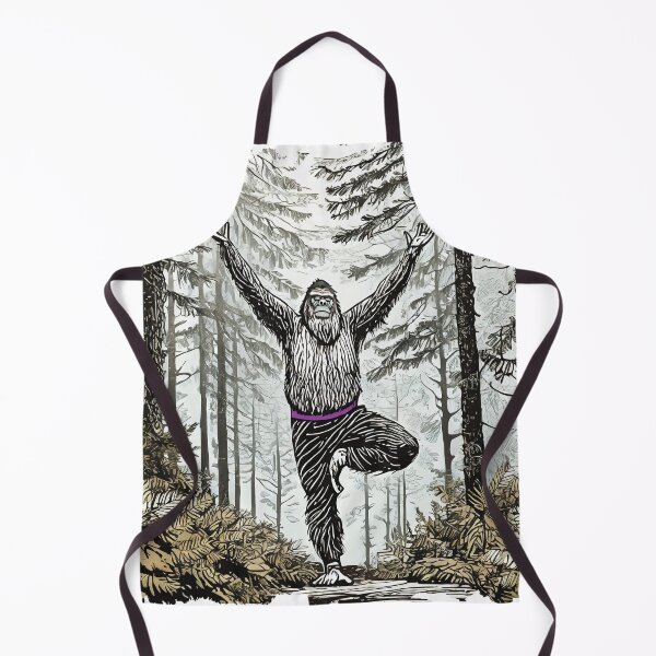 Item preview, Bigfoot Meditating in the Forest Yoga Pose designed and sold by FoxWink Inc.