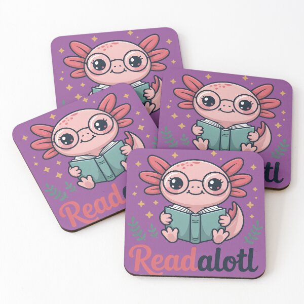 Item preview, Readalotl – Cute Axolotl Book Lover T‑Shirt designed and sold by Splotchly.